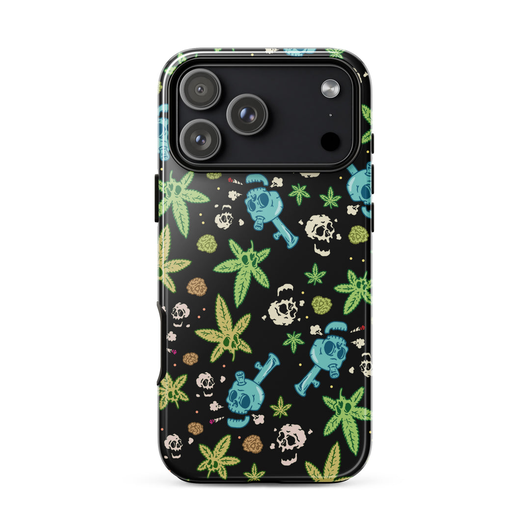 Weed And Skulls iPhone Case - Murder Apparel