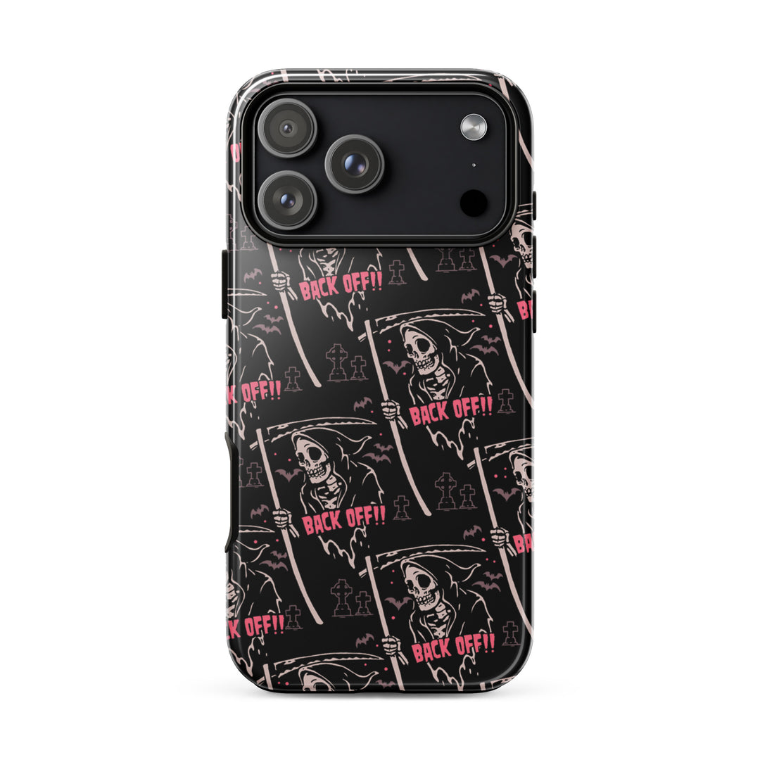 Grim Reaper Back Off iPhone Case - Murder Apparel