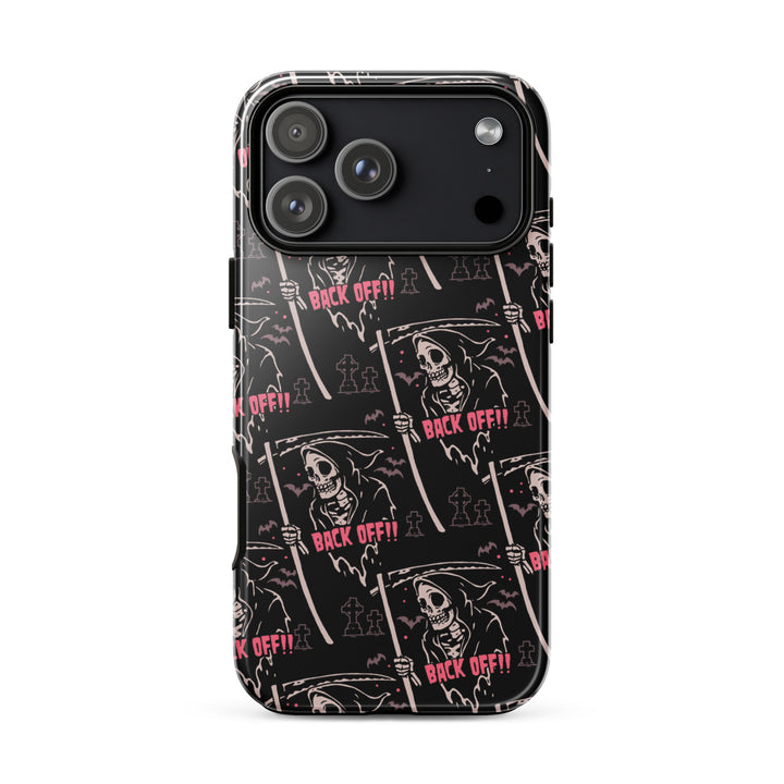 Grim Reaper Back Off iPhone Case - Murder Apparel