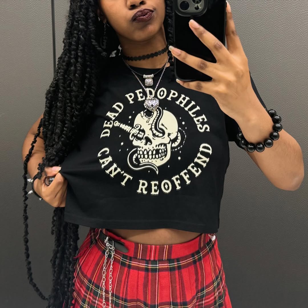 Dead Pedophiles Crop Top - Murder Apparel