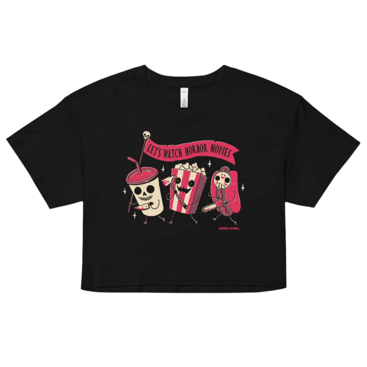 Let's Watch Horror Movies Crop Top - Murder Apparel