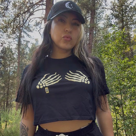 Skeleton Boobs Crop Top