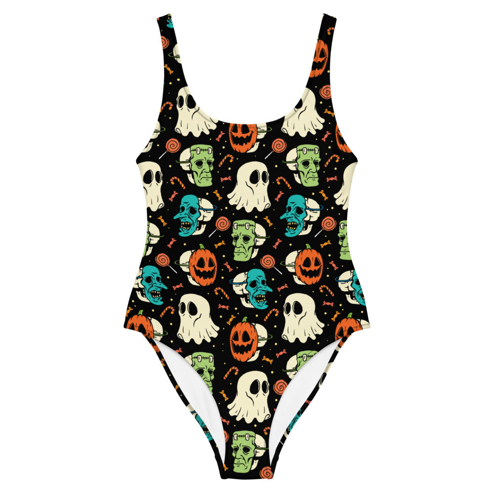 Vintage Halloween One-Piece Swimsuit - Murder Apparel