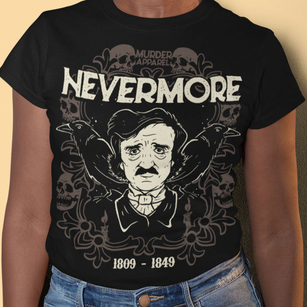 Edgar Poe Nevermore T-Shirt Murder Apparel