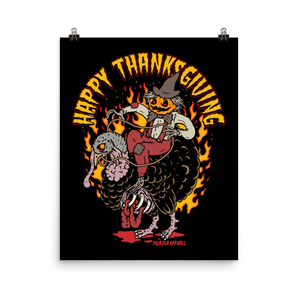 Happy Thanksgiving Poster - Murder Apparel