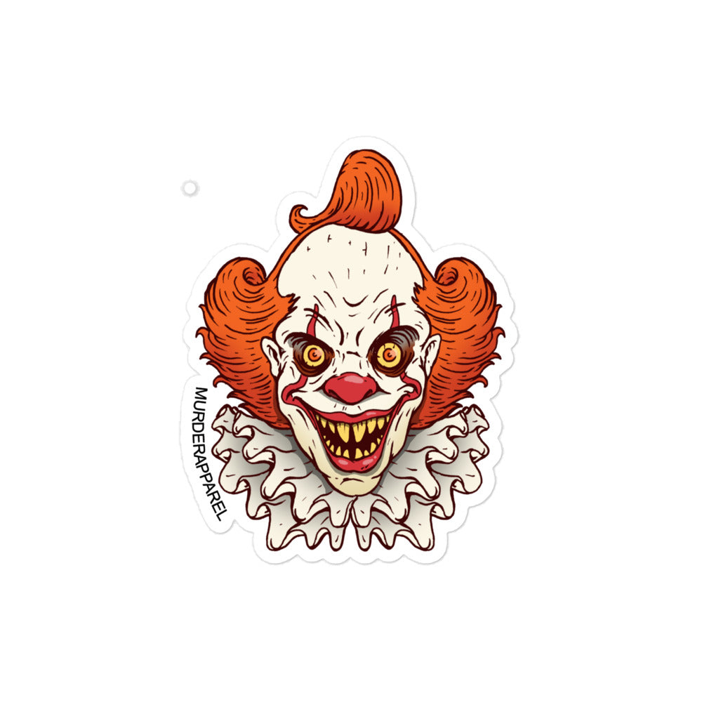 Spooky Clown Sticker | Murder Apparel